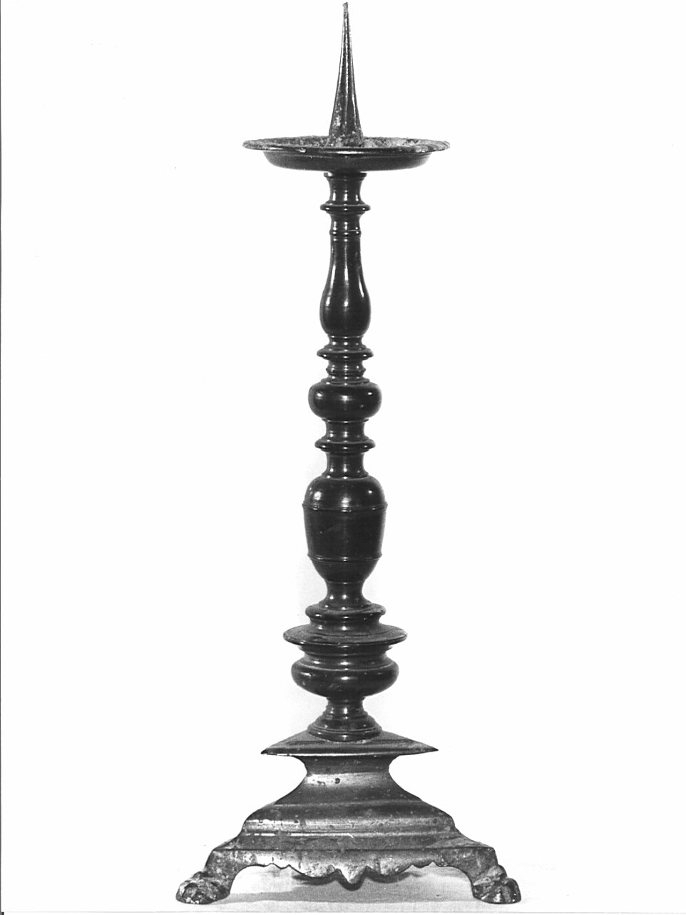 candeliere d'altare, serie - bottega bergamasca (secc. XVII/ XVIII)