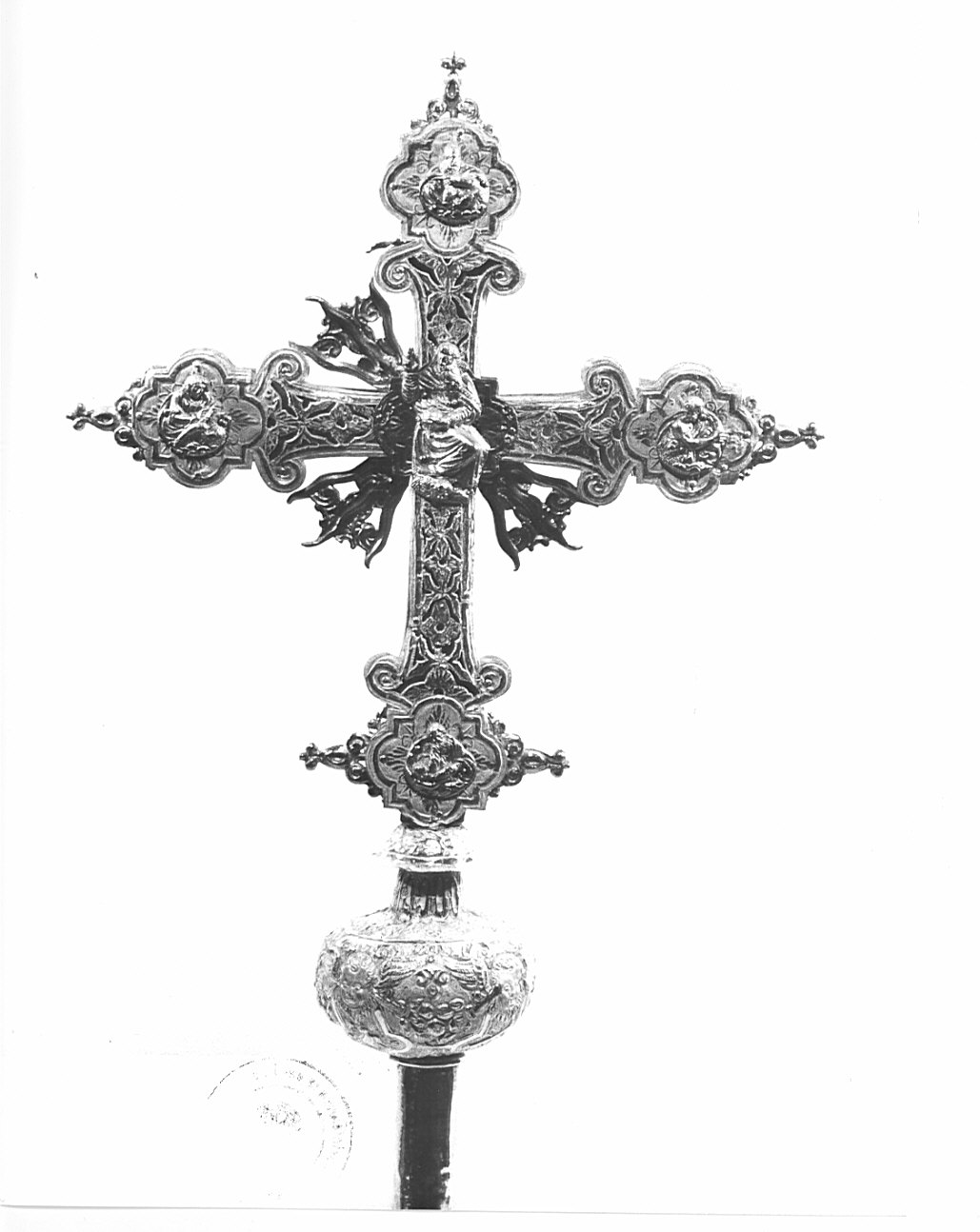 croce portatile, opera isolata - bottega bergamasca (sec. XVII)