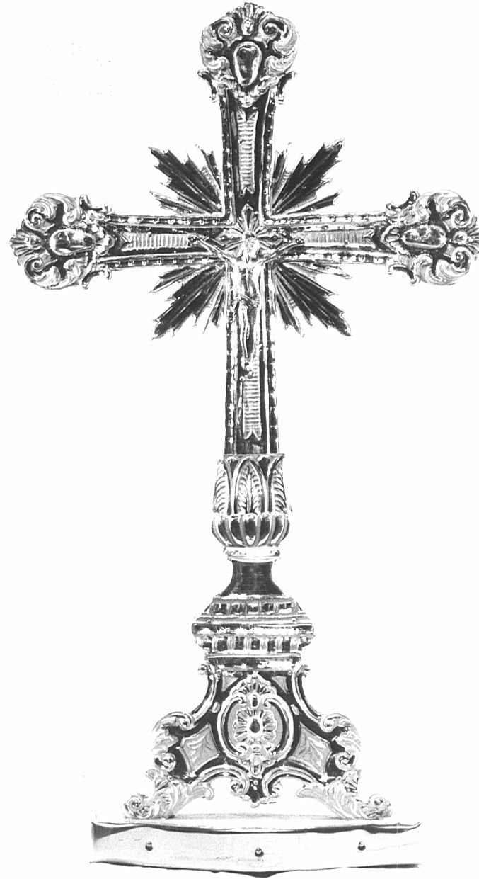 croce d'altare, opera isolata - bottega bergamasca (inizio sec. XIX)