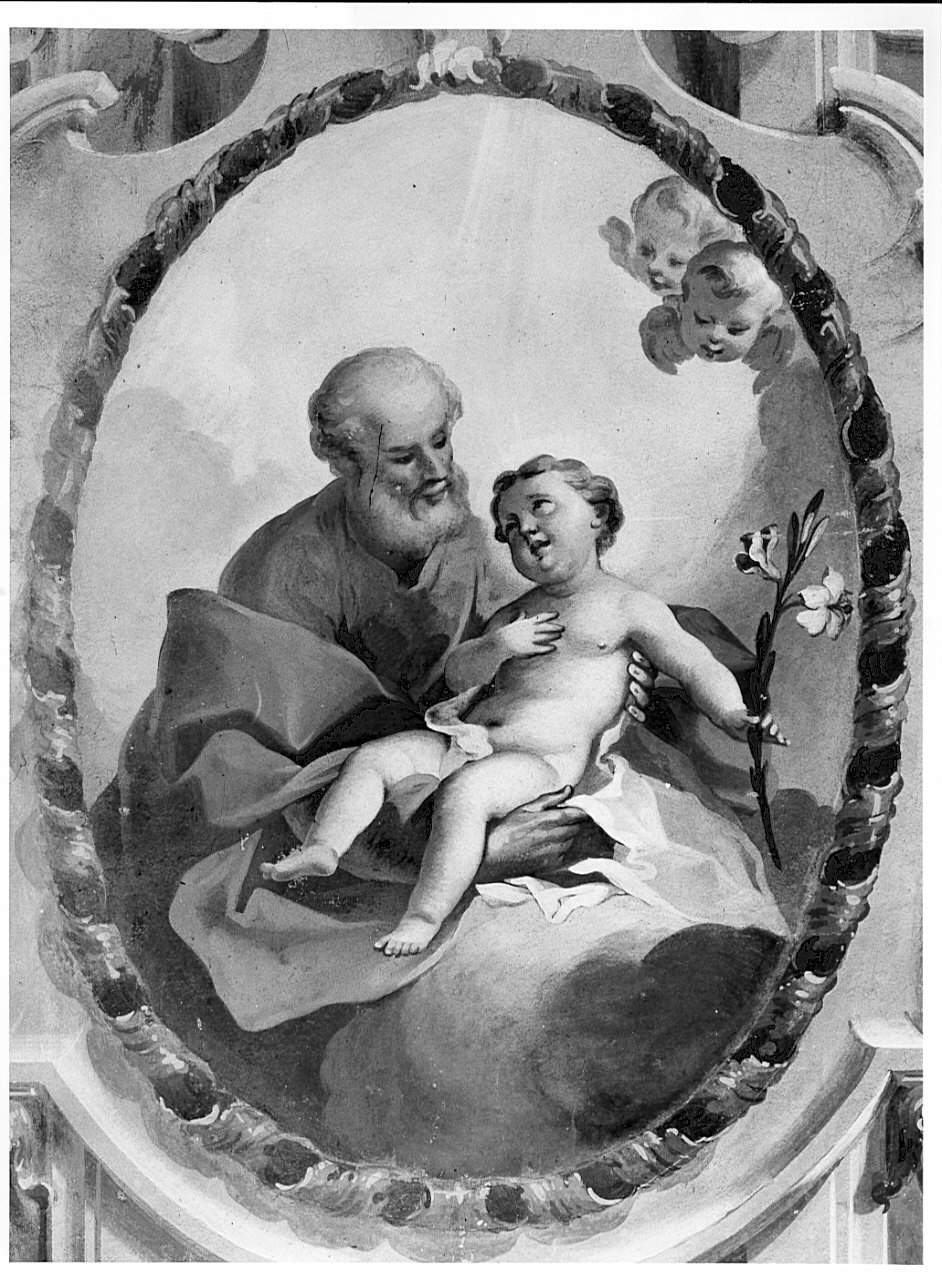 San Giuseppe e Gesù Bambino (dipinto, elemento d'insieme) di Galliari Bernardino, Galliari Fabrizio, Galliari Giovanni Antonio (sec. XVIII)