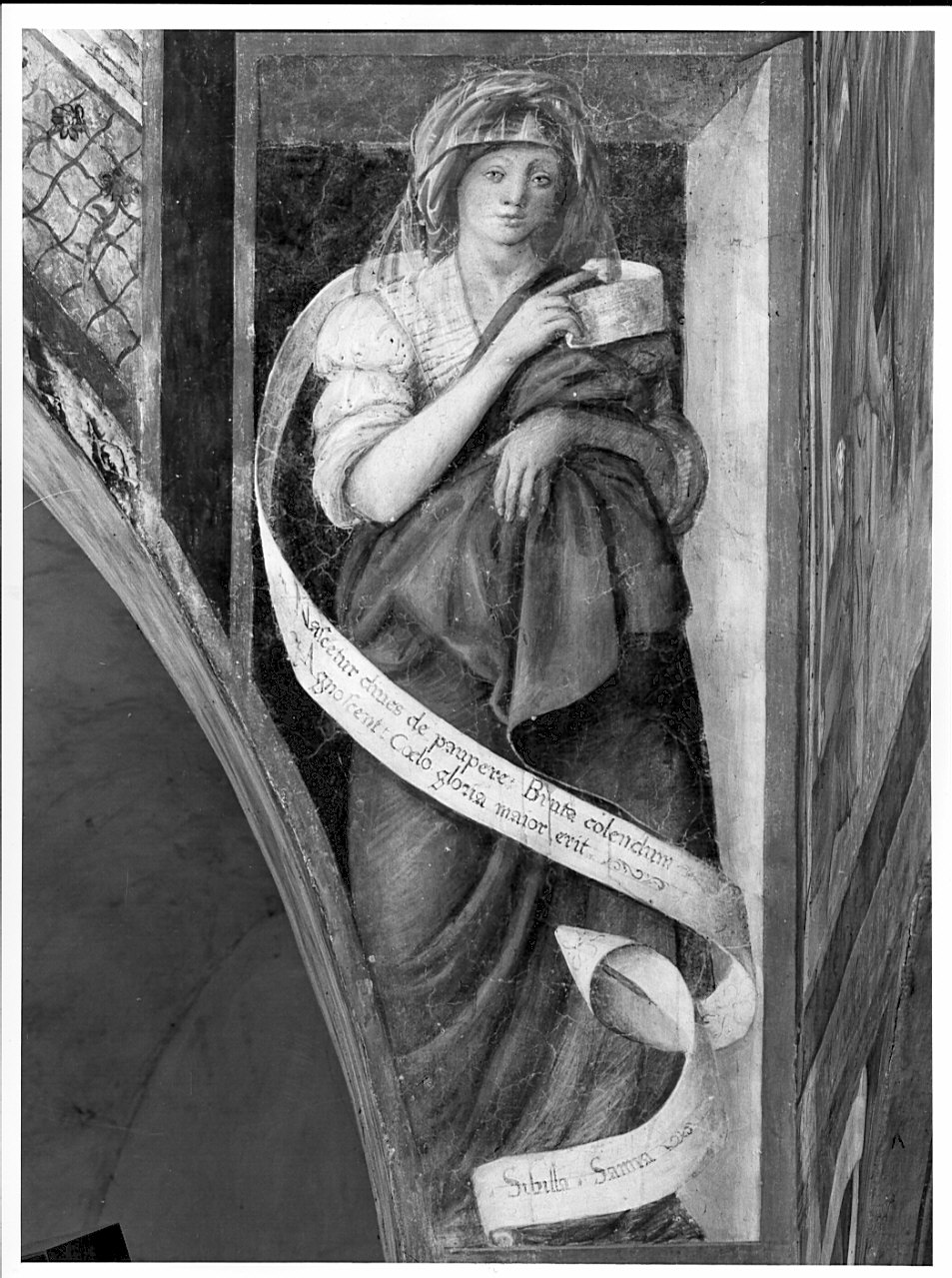 Sibilla Samia (dipinto, elemento d'insieme) di Stella Fermo detto Fermo da Caravaggio (sec. XVI)