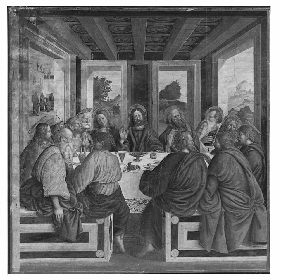 ultima cena (dipinto, elemento d'insieme) di Stella Fermo detto Fermo da Caravaggio (sec. XVI)