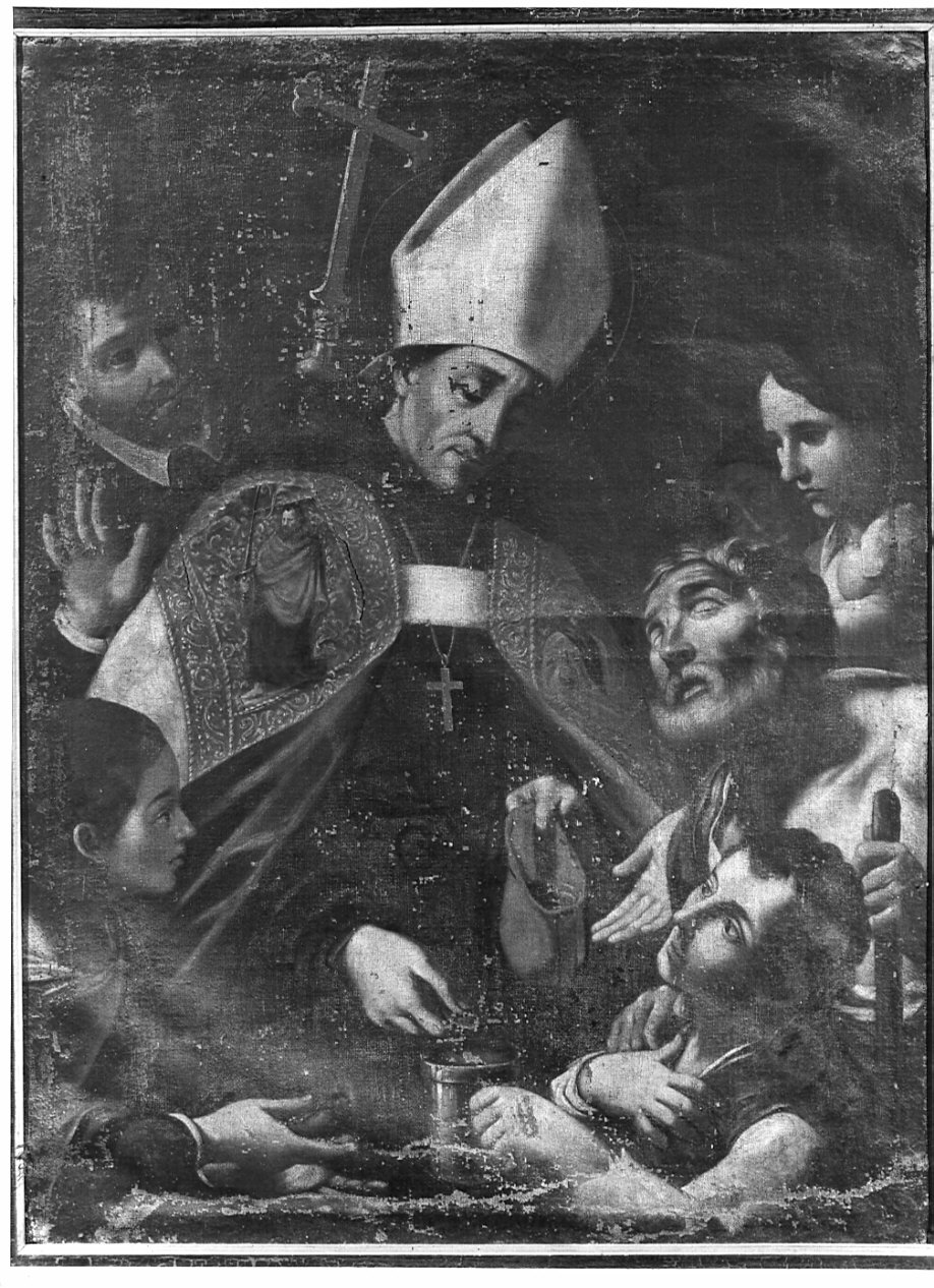 Santo vescovo (dipinto, opera isolata) - ambito lombardo (seconda metà sec. XVII)