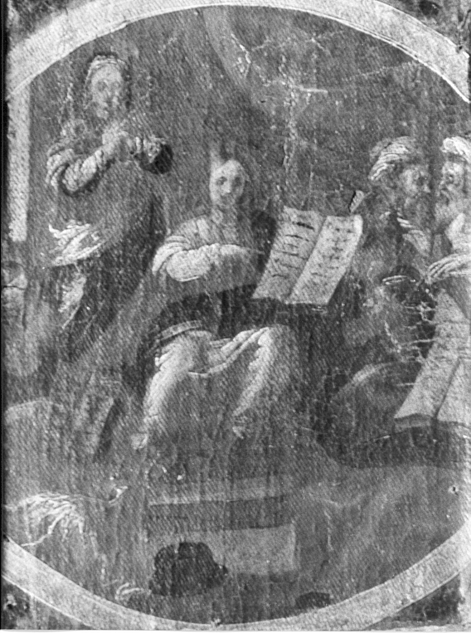 disputa di Gesù con i dottori nel tempio (dipinto, elemento d'insieme) - ambito bergamasco (metà sec. XVIII)