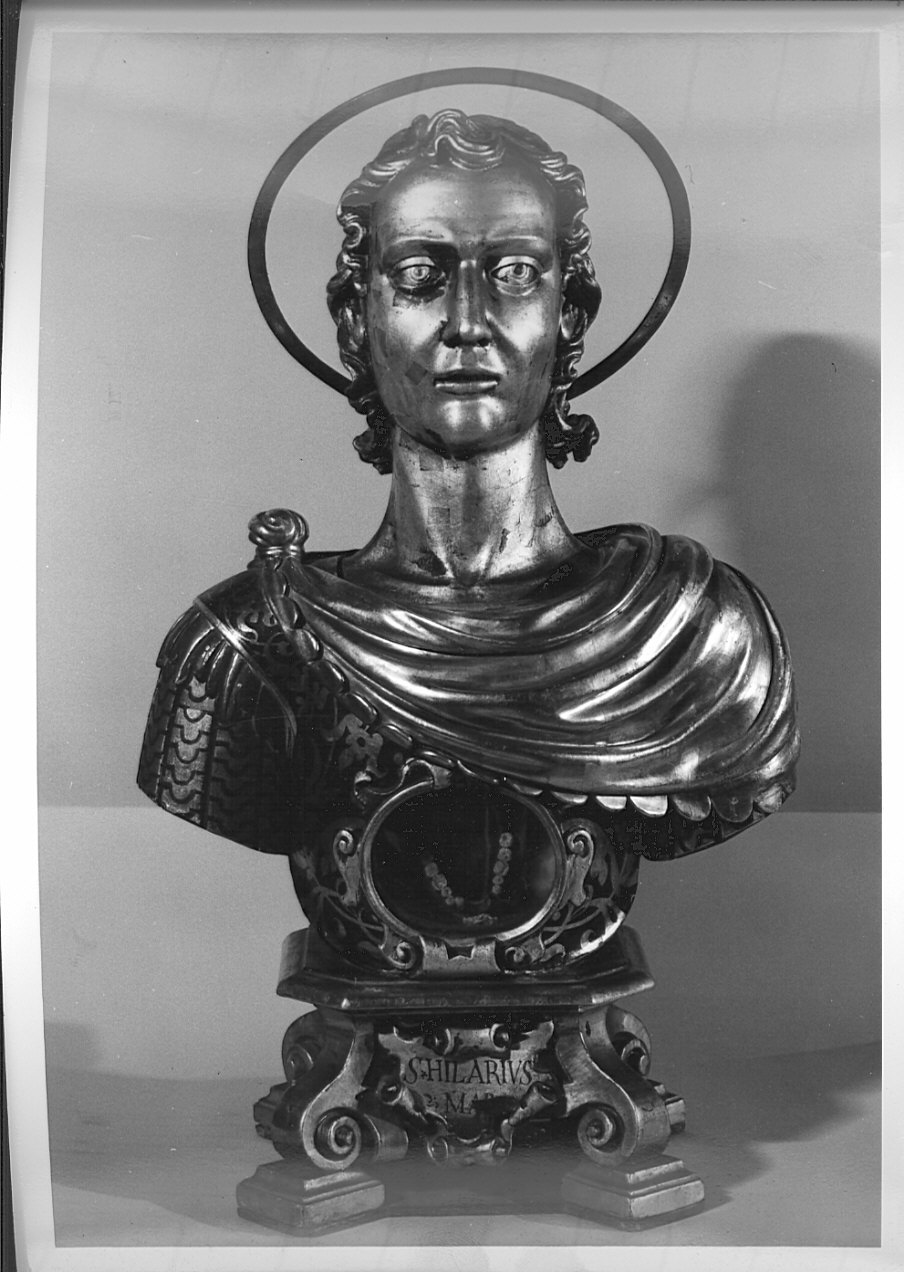 San Ilario Martire (reliquiario - a busto, opera isolata) di Carminati Giovan Battista, Montano Francesco (sec. XVII)