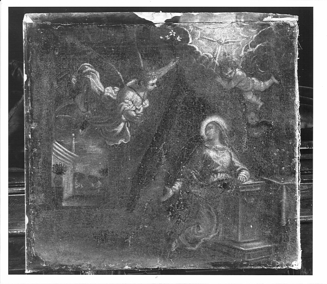 Annunciazione (dipinto, elemento d'insieme) di Gandino Antonio (attribuito) (sec. XVII)