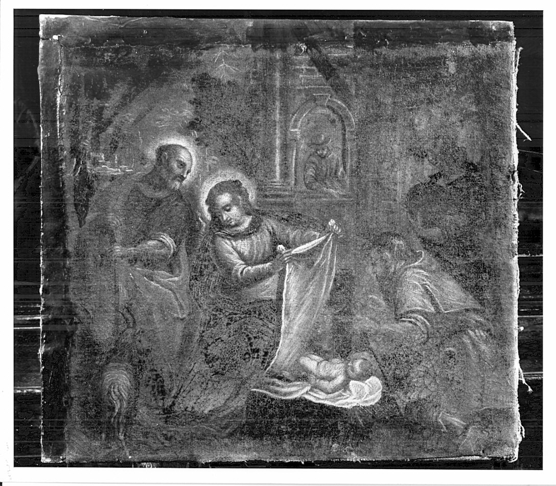 natività di Gesù (dipinto, elemento d'insieme) di Gandino Antonio (attribuito) (sec. XVII)