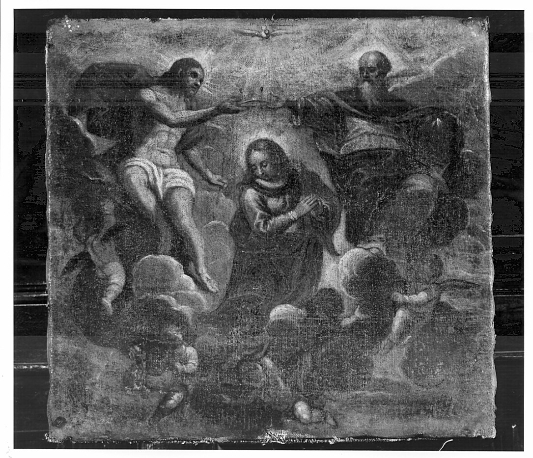 incoronazione di Maria Vergine (dipinto, elemento d'insieme) di Gandino Antonio (attribuito) (sec. XVII)