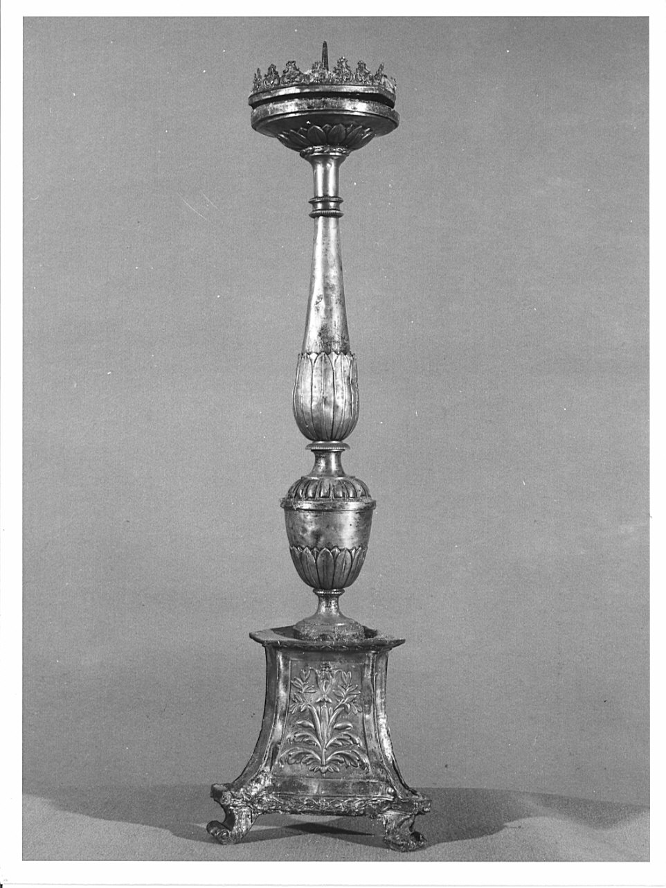 candeliere, serie - bottega lombarda (?) (fine/inizio secc. XVIII/ XIX)