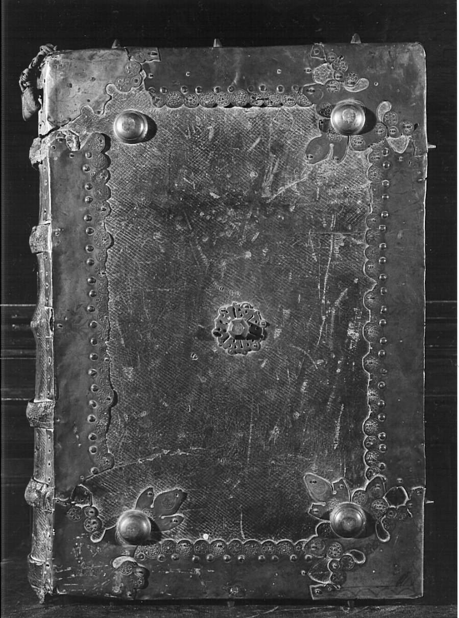coperta di libro, opera isolata - manifattura lombarda (fine/inizio secc. XV/ XVI)