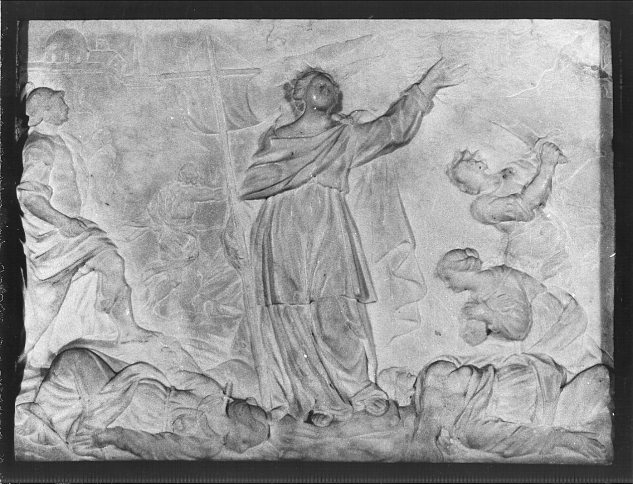 Sant'Orsola (rilievo, elemento d'insieme) - bottega bergamasca (sec. XVII)