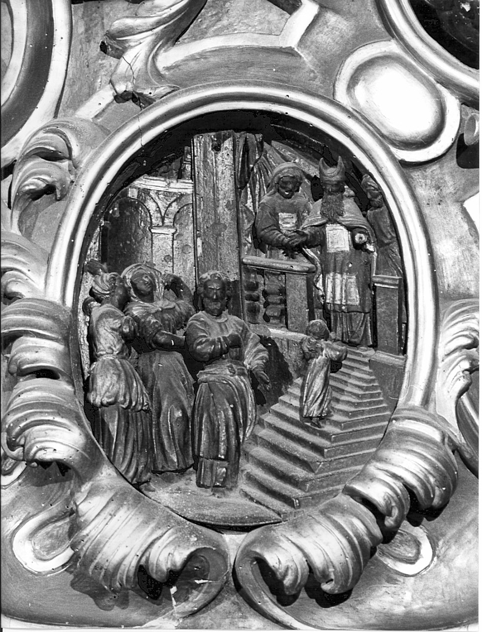 presentazione di Maria Vergine al tempio (rilievo, elemento d'insieme) - bottega bergamasca (sec. XVIII)