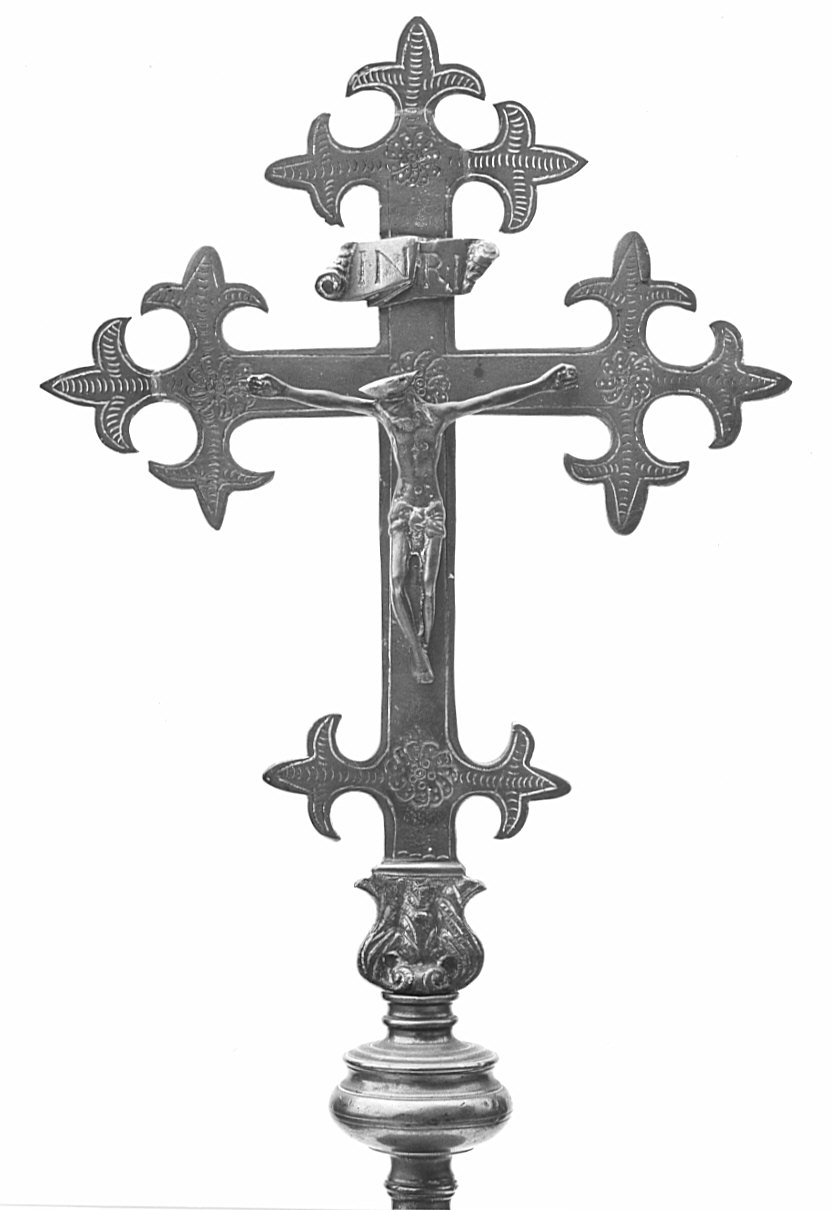 Cristo crocifisso (croce processionale, opera isolata) - bottega bergamasca (sec. XVII)
