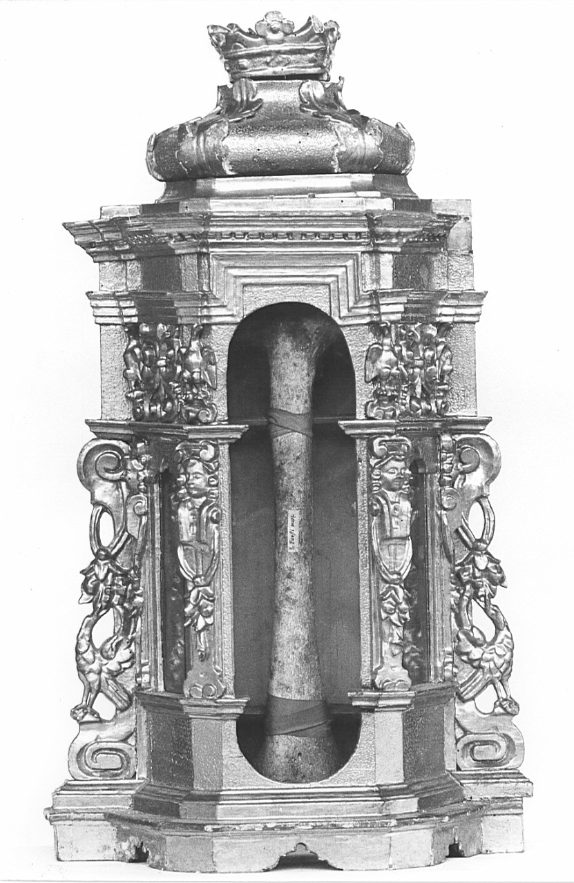 reliquiario architettonico - a tempietto, opera isolata - bottega bergamasca (prima metà sec. XVIII)