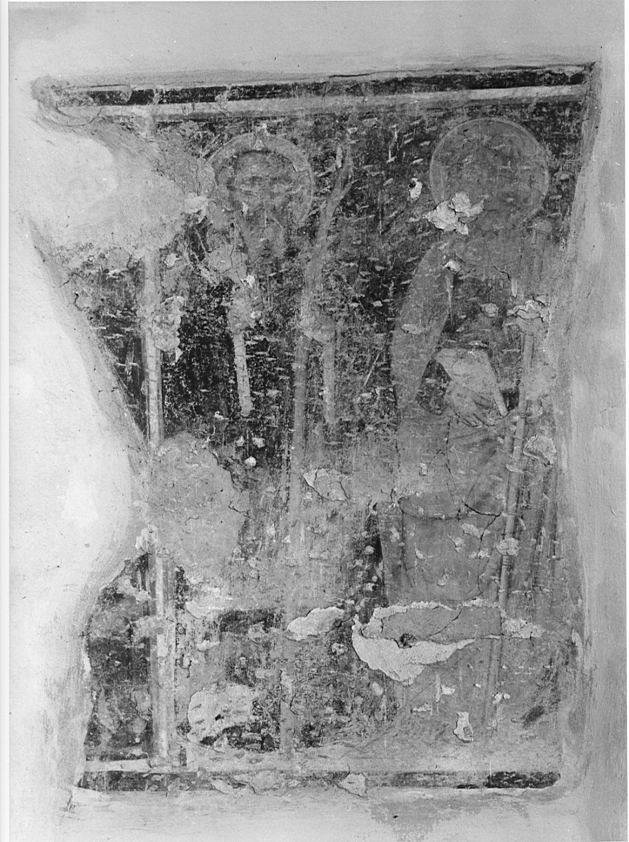 Santi (dipinto, frammento) - ambito bergamasco (fine/inizio secc. XIV/ XV)