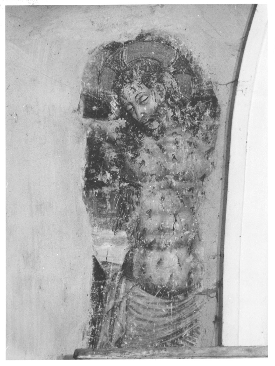 Cristo crocifisso (dipinto, frammento) - ambito veneto (seconda metà sec. XV)