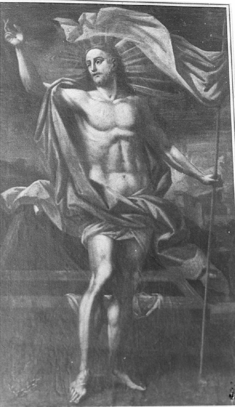 Cristo risorto (dipinto, opera isolata) - ambito italiano (metà sec. XVIII)