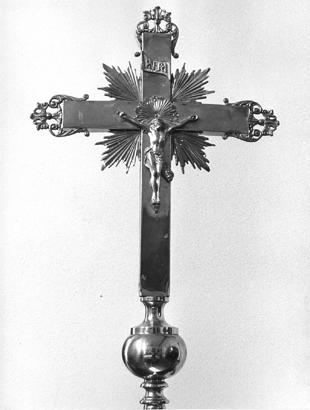croce processionale, opera isolata - bottega italiana (seconda metà sec. XVIII)