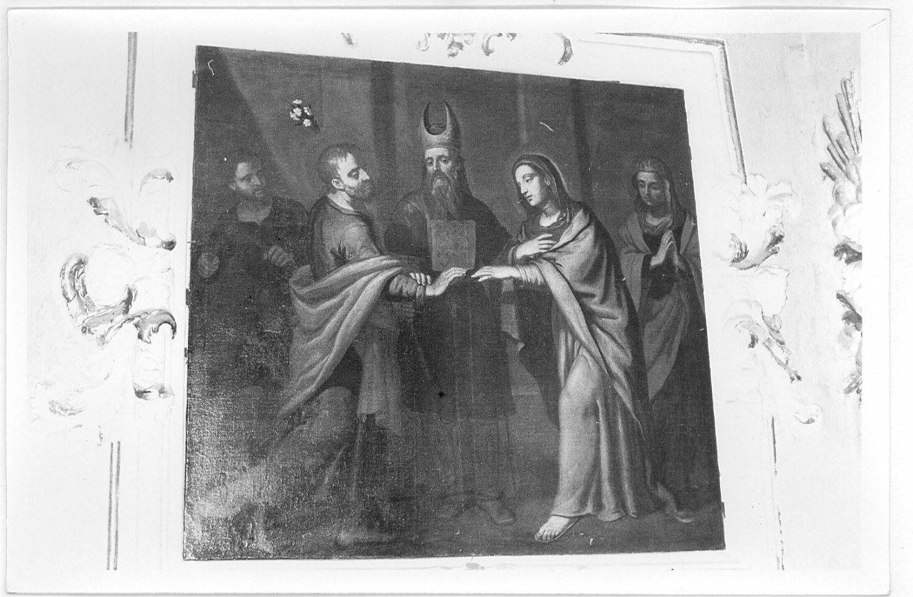 Sposalizio di Maria Vergine (dipinto, pendant) - ambito lombardo (inizio sec. XVII)
