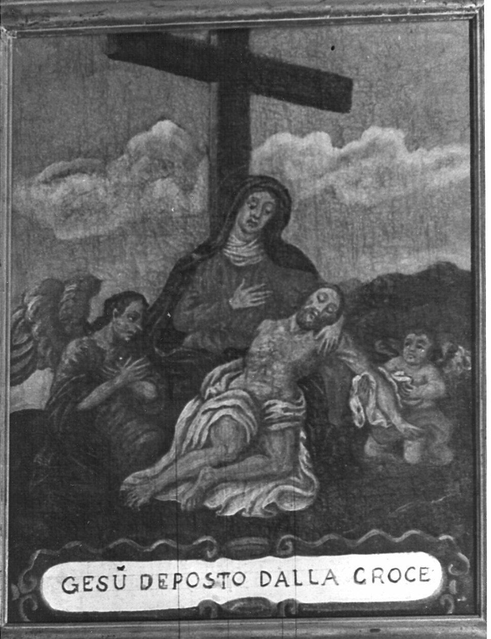 stazione XIII: Gesù deposto dalla croce (Via Crucis, elemento d'insieme) - ambito bergamasco (sec. XVIII)