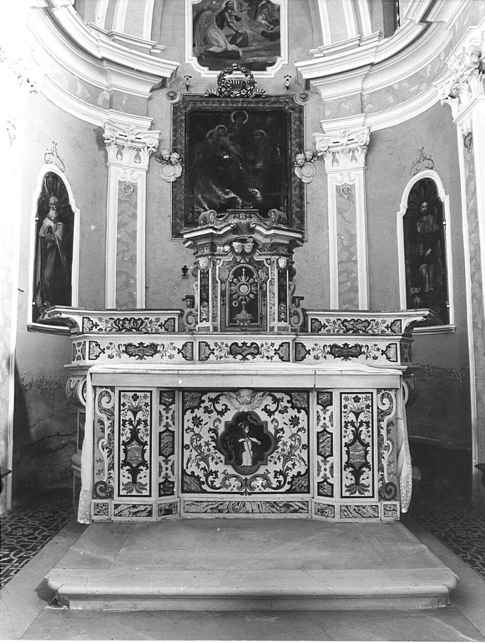 altare maggiore, opera isolata - bottega bergamasca (sec. XVII)