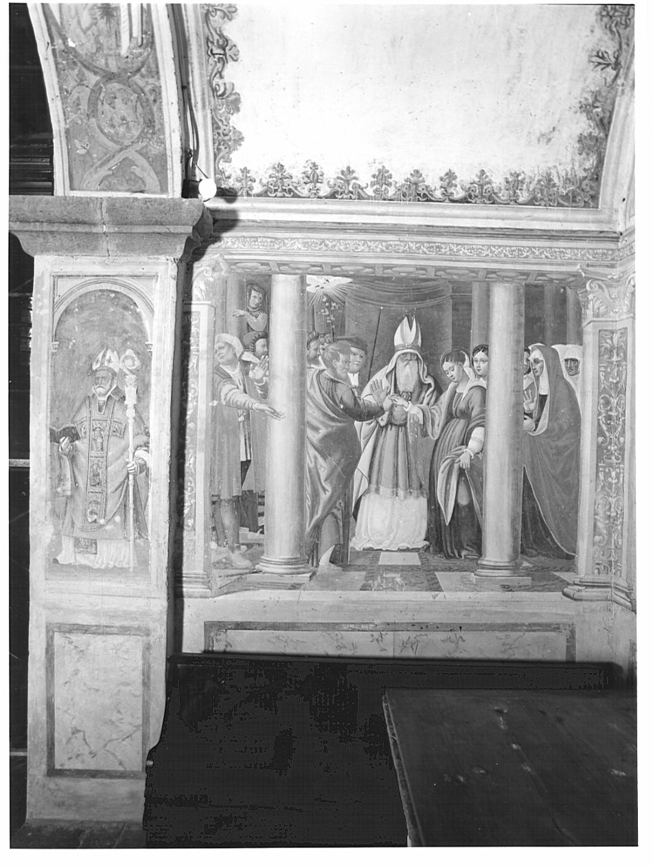 Sposalizio di Maria Vergine (dipinto, elemento d'insieme) - ambito bergamasco (sec. XVI)