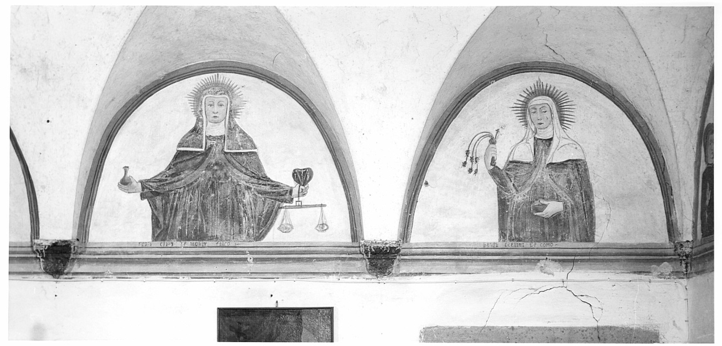 Santa Chiara da Montefalco (dipinto, elemento d'insieme) - ambito bergamasco (fine/inizio secc. XV/ XVI)