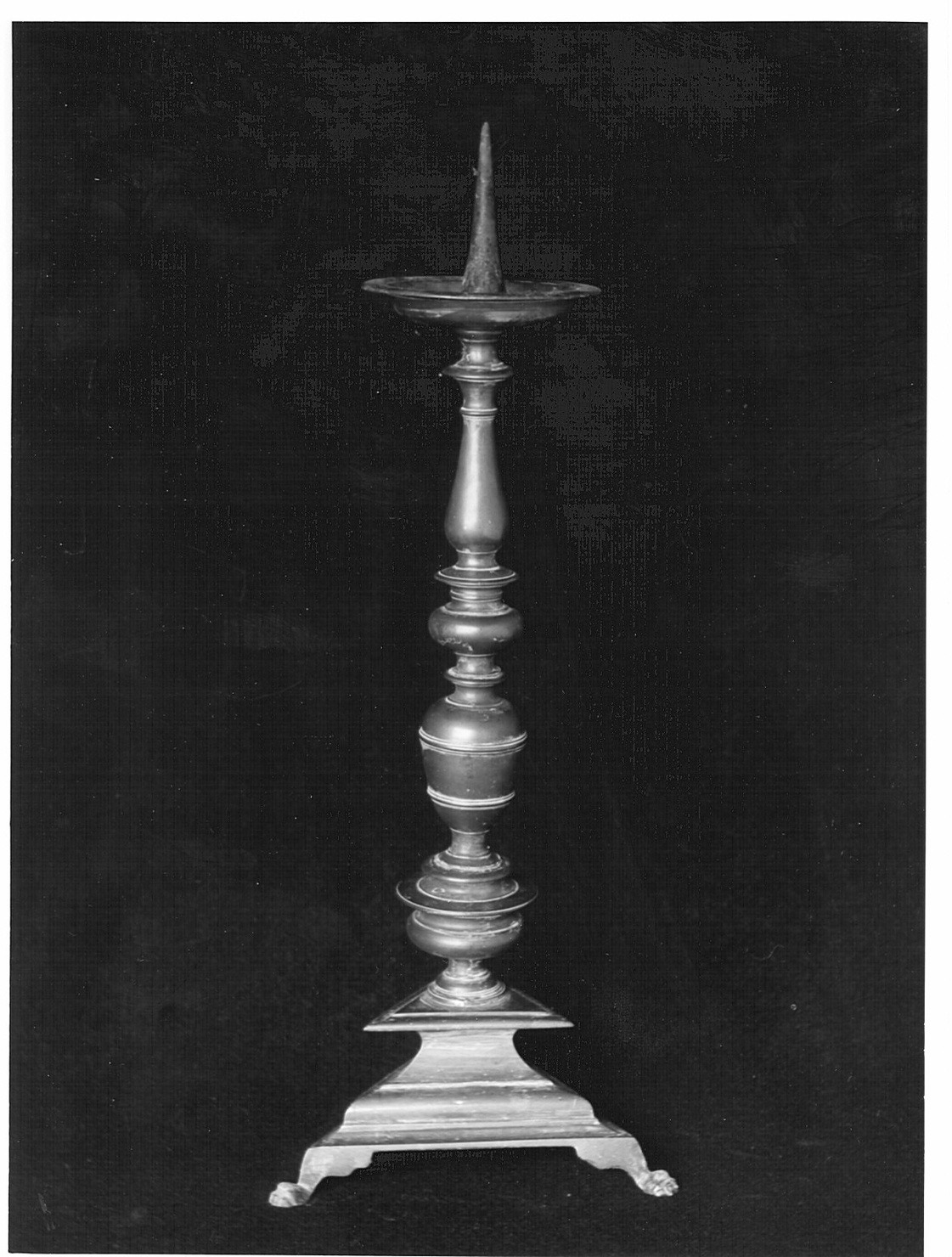 candeliere d'altare, serie - bottega bergamasca (seconda metà sec. XIX)