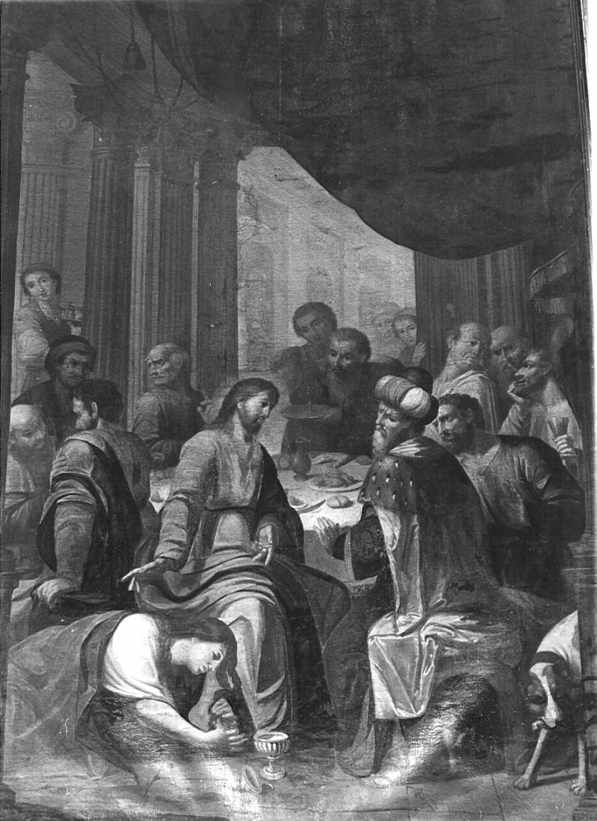 cena di Betania (dipinto, opera isolata) - ambito lombardo (sec. XVIII)