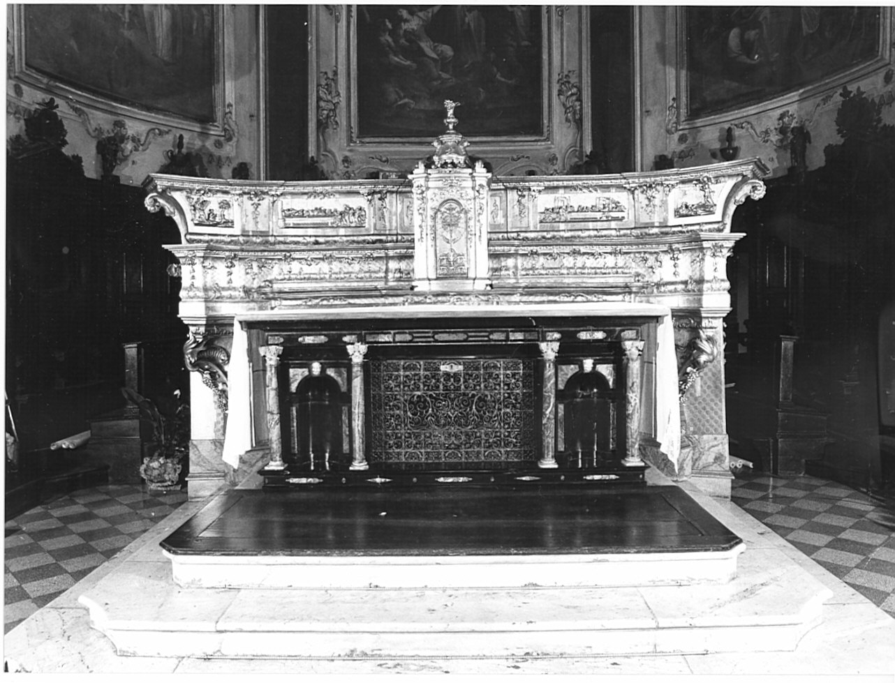 altare maggiore, insieme - bottega lombarda (seconda metà sec. XVIII)