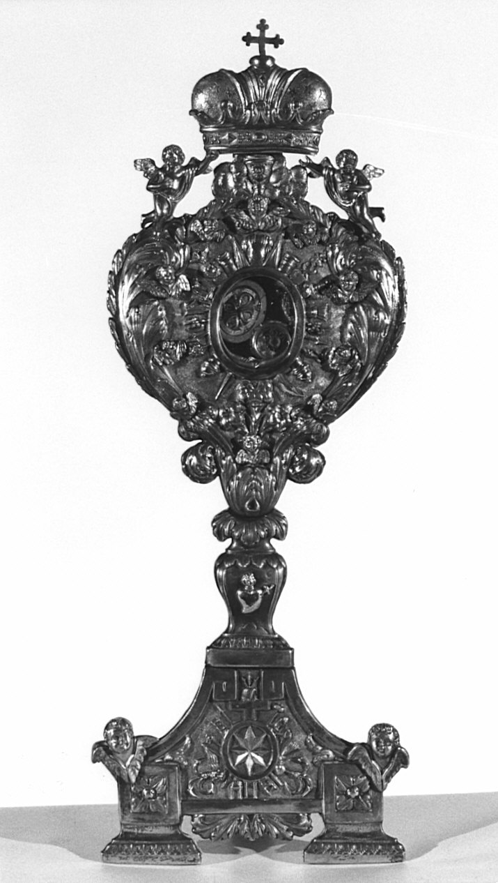 reliquiario - a ostensorio, opera isolata - bottega lombarda (sec. XIX)