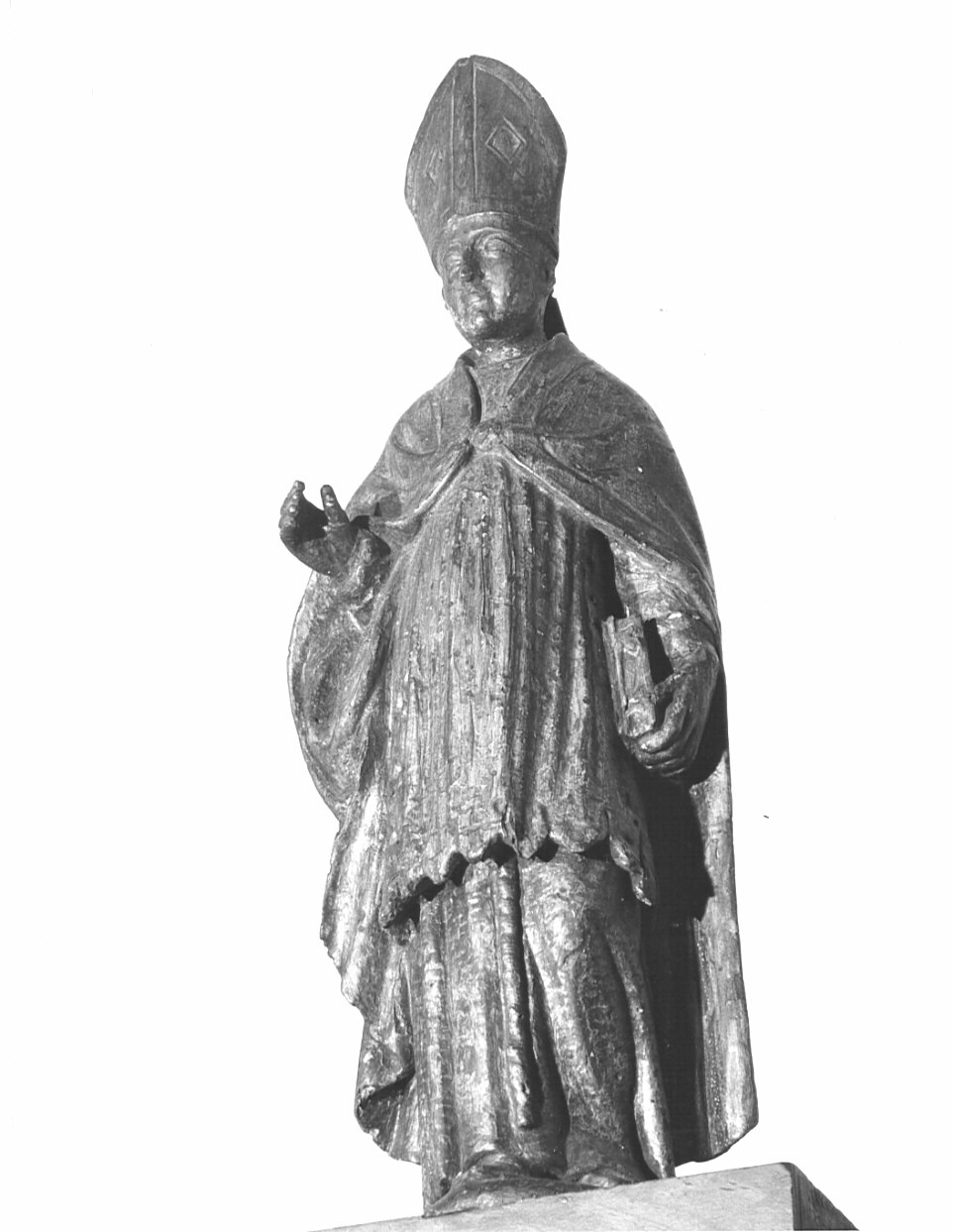 Santo vescovo (statuetta, elemento d'insieme) - bottega lombarda (seconda metà sec. XVIII)