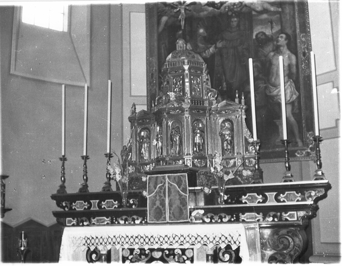 altare maggiore, complesso decorativo - bottega lombarda (seconda metà sec. XVII)