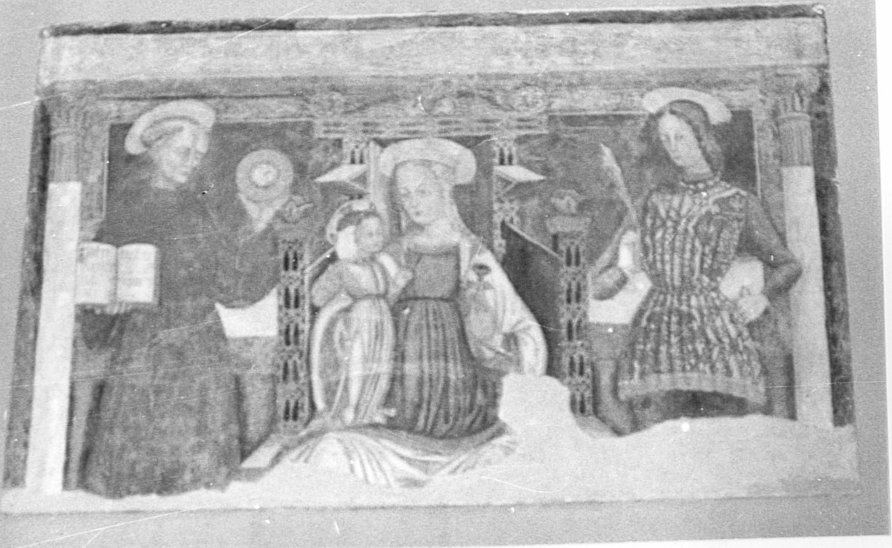 Madonna in trono e Santi (dipinto, frammento) - ambito lombardo (sec. XV)
