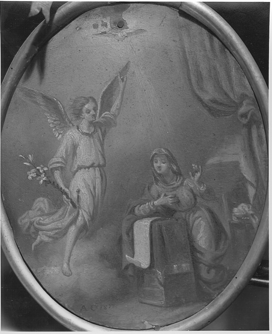 Annunciazione (dipinto, elemento d'insieme) di Ceroni Angelo (sec. XIX)