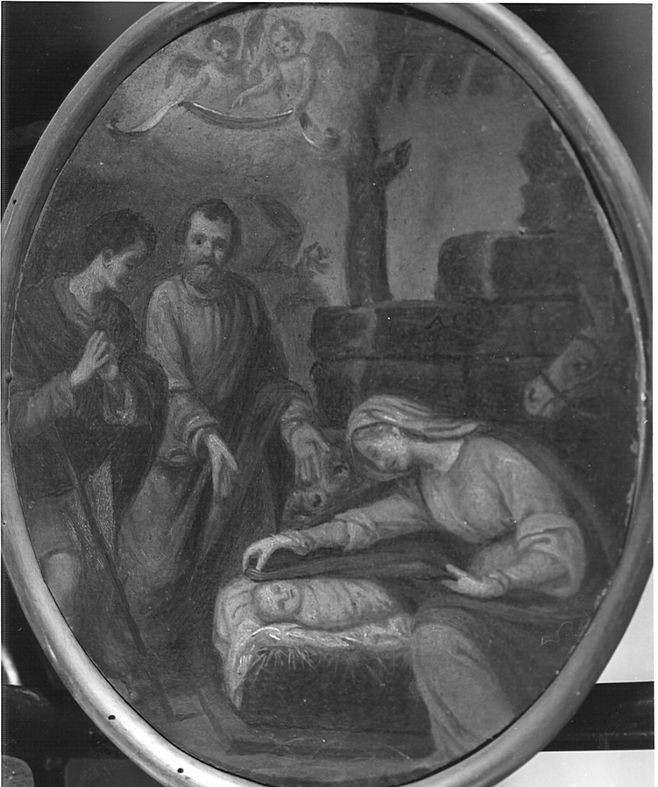 natività di Gesù (dipinto, elemento d'insieme) di Ceroni Angelo (sec. XIX)