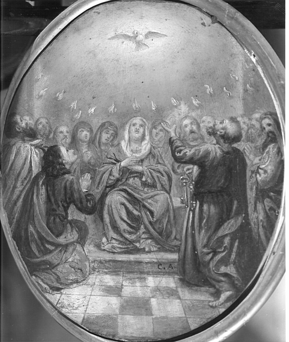 Pentecoste (dipinto, elemento d'insieme) di Ceroni Angelo (sec. XIX)