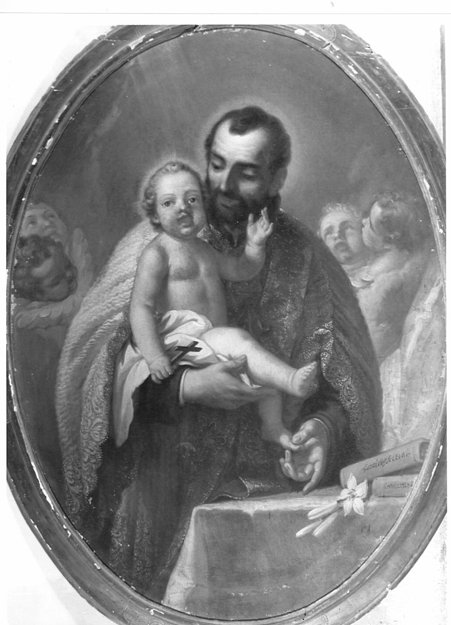 San Filippo Neri col Bambino Gesù (dipinto, opera isolata) di Balestra Antonio (maniera) (sec. XVIII)