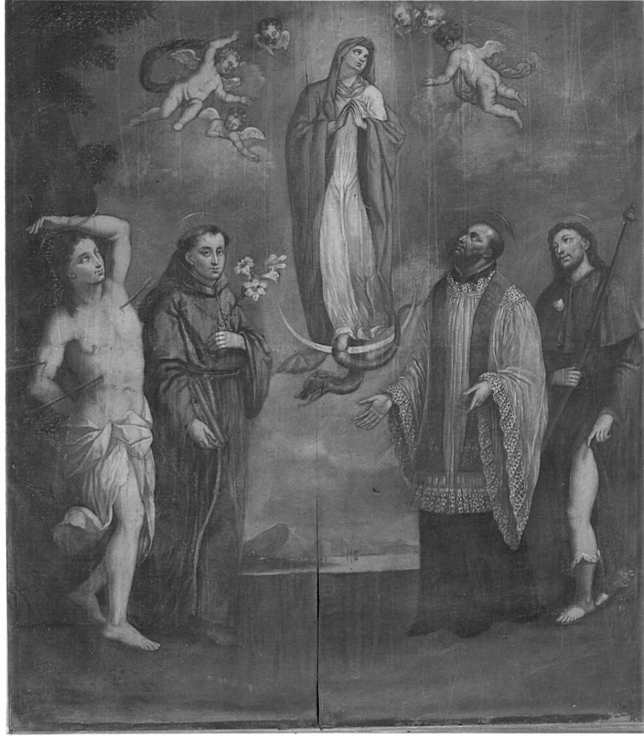 Madonna Immacolata e Santi (dipinto, opera isolata) - ambito lombardo (sec. XIX)