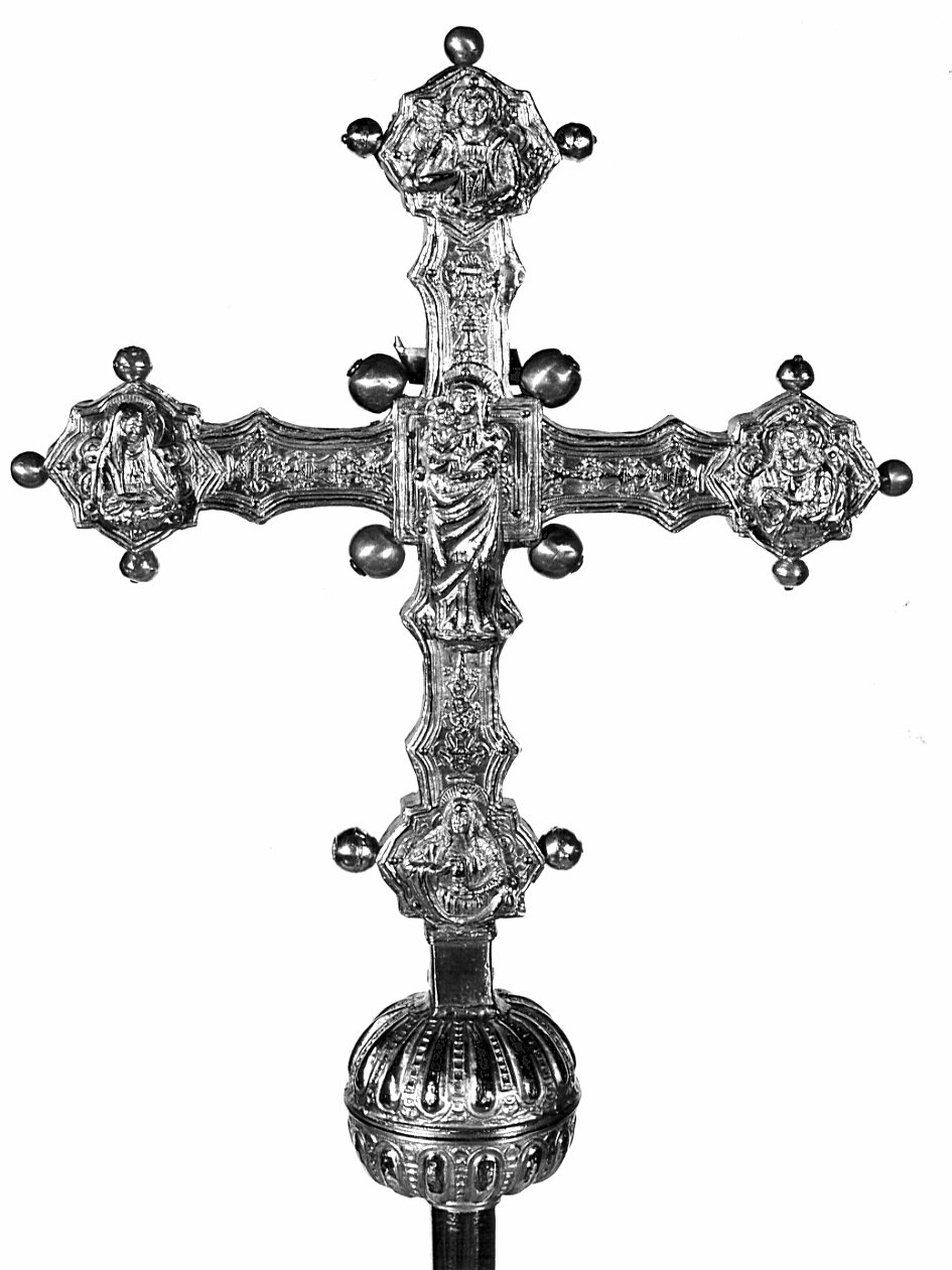 croce processionale, opera isolata - bottega bergamasca (sec. XVI)