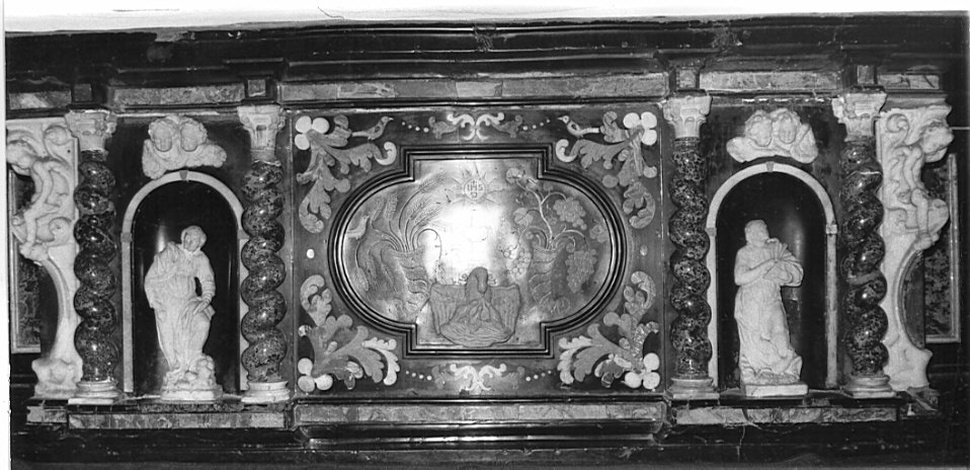 altare maggiore, complesso decorativo - bottega bergamasca (prima metà sec. XVIII)