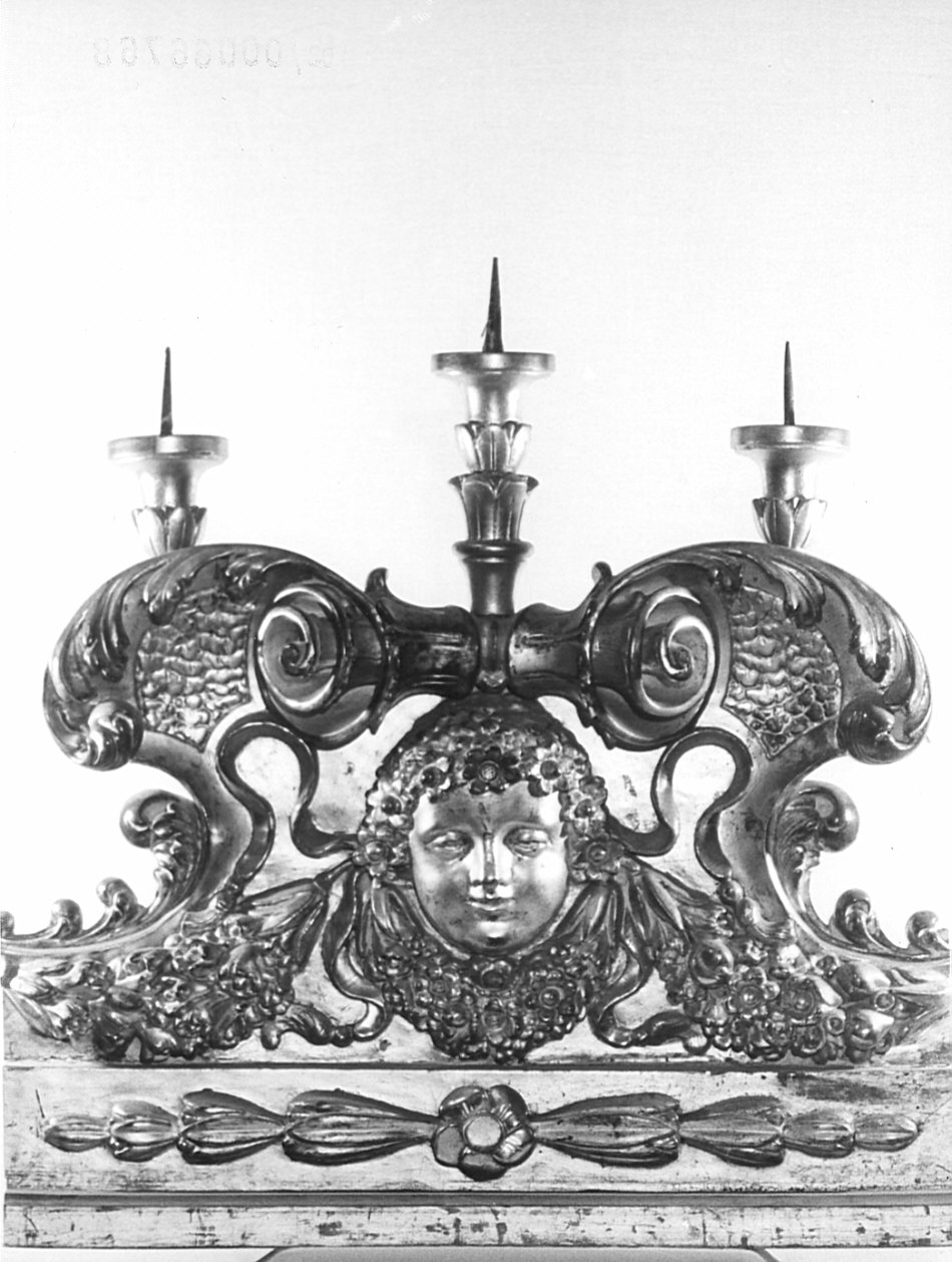 candelabro, coppia - bottega bergamasca (fine/inizio sec. XVII, secc. XIX/ XX)