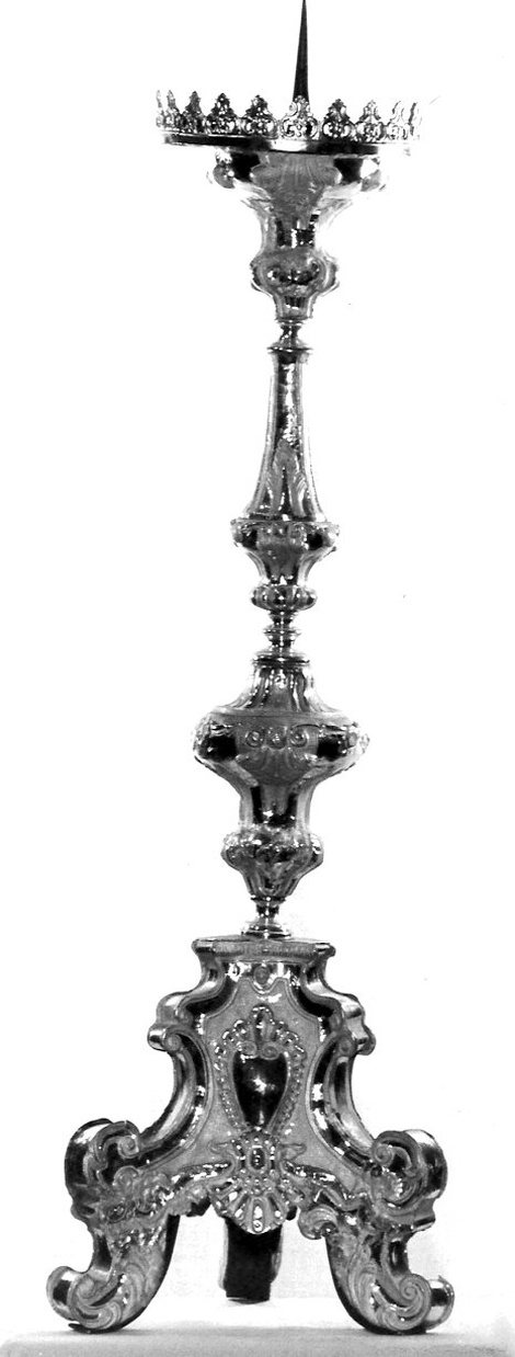 candeliere d'altare, serie - bottega lombarda (ultimo quarto sec. XVIII)