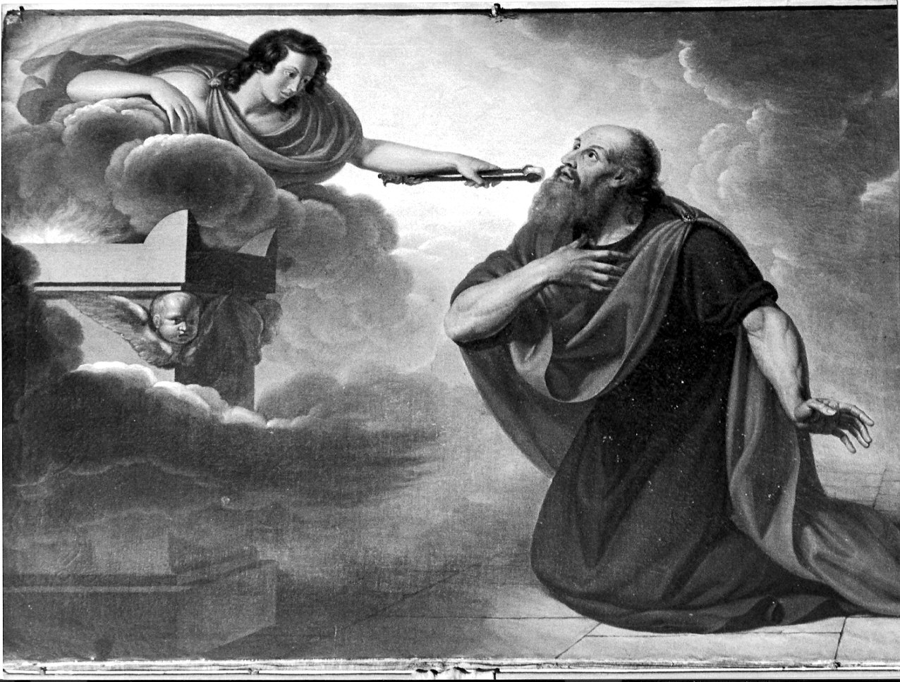 Isaia purificato dall'angelo (dipinto, opera isolata) di Riva Giovanni (attribuito) (seconda metà sec. XIX)