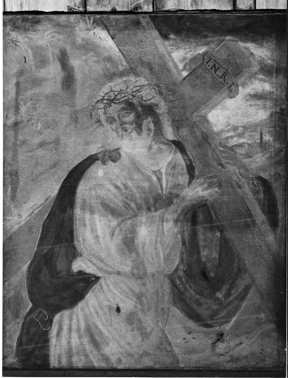 Cristo portacroce (dipinto, opera isolata) - ambito Italia settentrionale (secc. XVII/ XVIII)