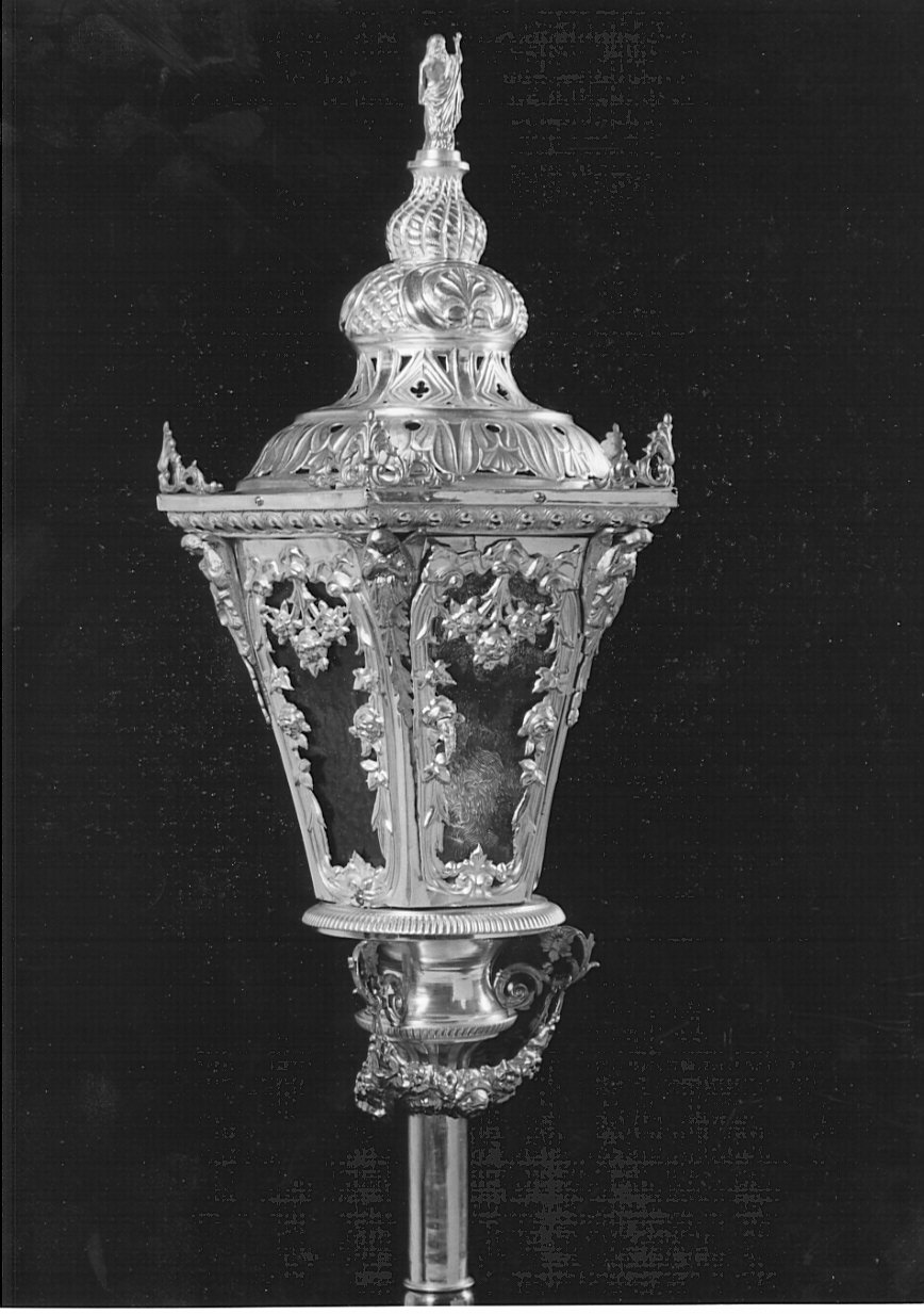 lanterna processionale, opera isolata - bottega bergamasca (seconda metà sec. XIX)