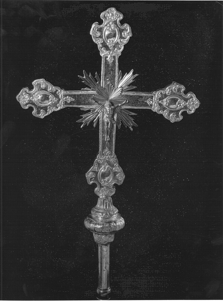 croce processionale, opera isolata - bottega lombarda (prima metà sec. XVII)