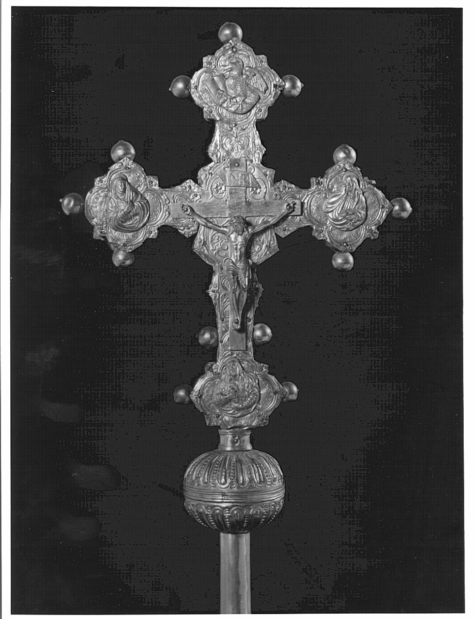 croce processionale, opera isolata - bottega lombarda (sec. XV)