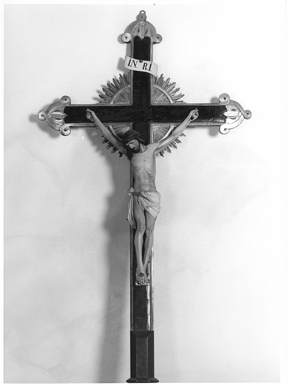 croce processionale, opera isolata - bottega bergamasca (prima metà sec. XVIII)