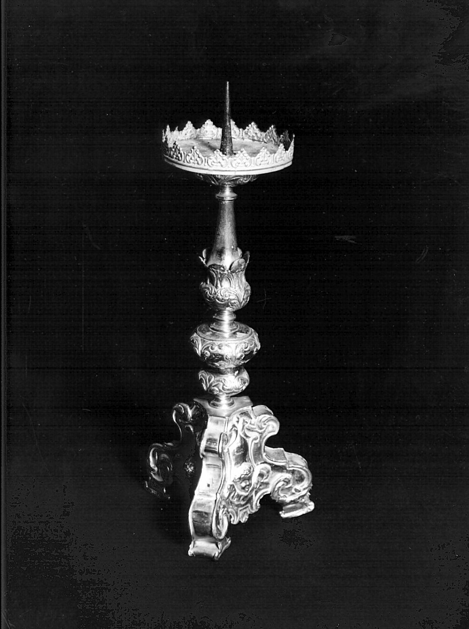 candeliere d'altare, serie - bottega bergamasca (secc. XVI/ XVII)